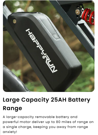 Happyrun Tank G60 Pro 2000W Moped Style Offroad Electric Bike Fat Tire Regular price